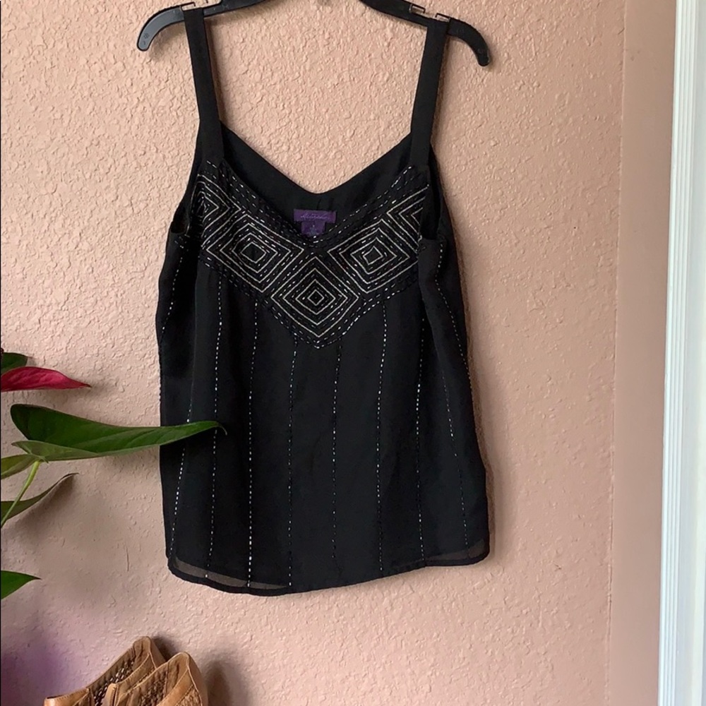 Black dress tank #aztec